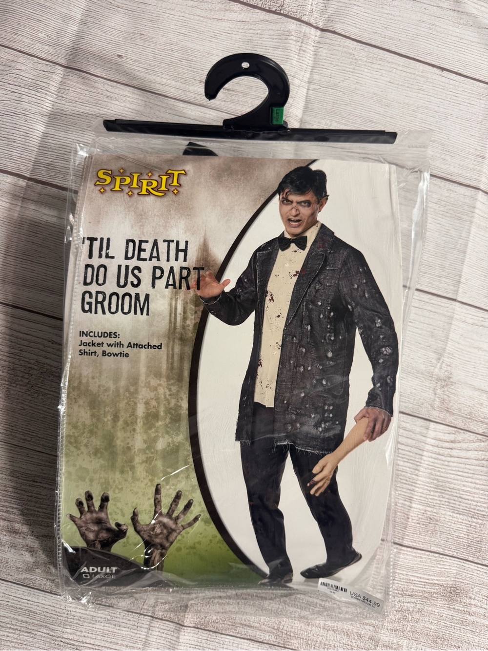 Spirit Black & Cream 'Til Death Do Us Part' Groom Costume Jacket